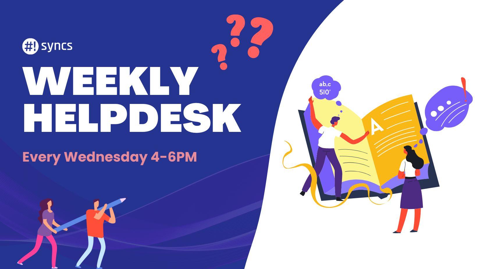 SYNCS Weekly Helpdesk Image