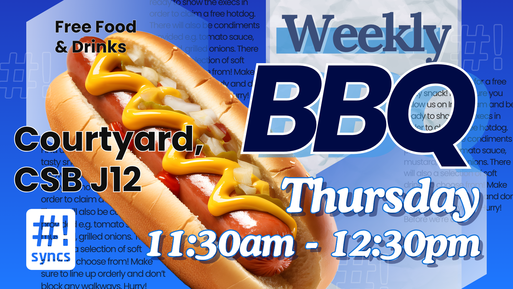 Weekly BBQ banner